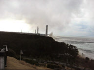 Tsunami hitting the Fukushima Daiichi Power plant