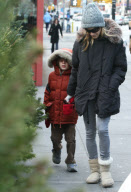 Sarah Jessica Parker and son James bundled up as they head to school