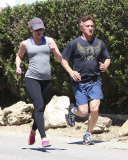 EXCLUSIVE: Sean Penn and Scarlett Johansson Out for a Jog With Owen Wilson ***NO INTERNET USE***