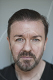 English comedian, actor, director, producer, musician and writer Ricky Gervais