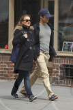 A Pregant Natalie Portman Walks with Fiance in the West Village
