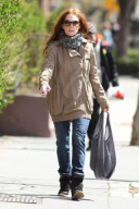 Julianne Moore After Grocery Shopping in the West Village