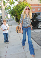 Claudia Schiffer and the Family Go Out for Dinner