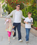 Claudia Schiffer and the Family Go Out for Dinner