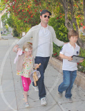 Claudia Schiffer and the Family Go Out for Dinner
