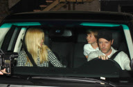 Claudia Schiffer and the Family Go Out for Dinner