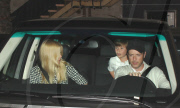 Claudia Schiffer and the Family Go Out for Dinner
