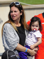 FORMER TENNIS STAR, ARANTXA SANCHEZ VICARIO LIKE A SUPER MOTHER WITH DAUGTHER ARANTXA AND HUSBAND JOSEP SANTACANA