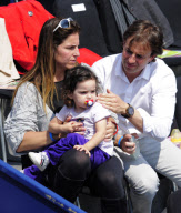 FORMER TENNIS STAR, ARANTXA SANCHEZ VICARIO LIKE A SUPER MOTHER WITH DAUGTHER ARANTXA AND HUSBAND JOSEP SANTACANA