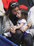 FORMER TENNIS STAR, ARANTXA SANCHEZ VICARIO LIKE A SUPER MOTHER WITH DAUGTHER ARANTXA AND HUSBAND JOSEP SANTACANA