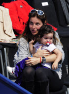 FORMER TENNIS STAR, ARANTXA SANCHEZ VICARIO LIKE A SUPER MOTHER WITH DAUGTHER ARANTXA AND HUSBAND JOSEP SANTACANA