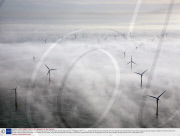 Wind farm has created its own micro-climate, Scroby sands in the North Sea off East Anglia, Britain - 17 Feb 2010