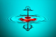 Artist  Markus Reugels' photographs of water droplets, Bavaria, Germany - Apr 2011