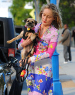 Sharon Stone and her Dog Go For a Drive
