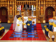 LEGO wedding ceremony model, Sheffield, Britain - 10 Apr 2011