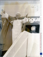 Pope John Paul Ii - Visit To Uk - 1979 Pope John Paul Ii Gives A Last Wave To The Crowds Of People Waiting To See Him As He Left Shanon Airport Today ....