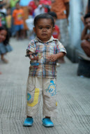 22-year-old Mohamad Irfan who is just 77cm tall, Kampung Poncol, Bekasi, West Java, Indonesia - 19 Apr 2011