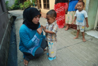 22-year-old Mohamad Irfan who is just 77cm tall, Kampung Poncol, Bekasi, West Java, Indonesia - 19 Apr 2011