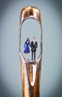 Microscopic sculpture of Prince William and Kate Middleton by Willard Wigan, Birmingham, Britain - 27 Apr 2011