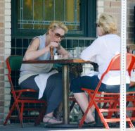 Katherine Heigl Lunches at Little Dom's