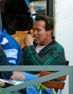 Arnold Schwarenegger Chows Down