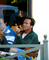 Arnold Schwarenegger Chows Down