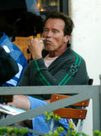 Arnold Schwarenegger Chows Down