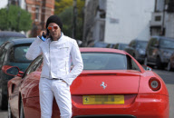Lapo Elkann and Red Ferarri in London