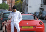 Lapo Elkann and Red Ferarri in London