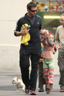 Hugh Jackman Out with Daughter Ava and Family Friends