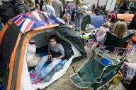 Scenes at Westminster Abbey April 28 2011 the day before the wedding of Kate and William. 
