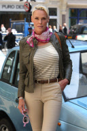 Brigitte Nielsen at the studios of Radio 2, London, Britain - 04 May 2011