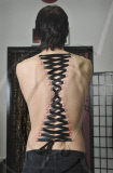 Corset piercing craze sees ribbon 'sewn' onto backs, ribs and thoroats, Southampton, Hampshire, Britain - 3 May 2011