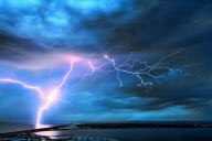 Lightning over the Dorset coast, Britain - 06 May 2011