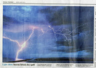 Lightning over the Dorset coast, Britain - 06 May 2011