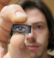 Microchip paintings by Yuri Zupancic, Kansas, America - Apr 2011