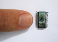 Microchip paintings by Yuri Zupancic, Kansas, America - Apr 2011