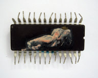 Microchip paintings by Yuri Zupancic, Kansas, America - Apr 2011