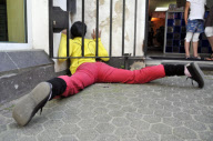 Beim Festival Perspectives zeigen KŸnstler in der SaarbrŸcker Innenstadt akrobatische VorfŸhrungen