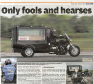 Reverend Ray Biddiss Who Has Become the First Man to Reach 100mph in a Hearse, York, Britain - 10 May 2011