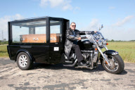 Reverend Ray Biddiss Who Has Become the First Man to Reach 100mph in a Hearse, York, Britain - 10 May 2011