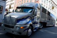 A Movie trailer belonging to Will Smith is moved from its Soho location after complaints from area residents, New York, America - 11 May 2011