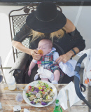 Rachel Zoe Grabs Lunch With Baby Skyler