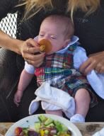 Rachel Zoe Grabs Lunch With Baby Skyler