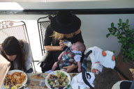 Rachel Zoe Grabs Lunch With Baby Skyler