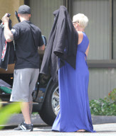 Pregnant Pink and hubby Carey Hart hit Jack In The Box drive-thru and run errands