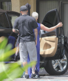 Pregnant Pink and hubby Carey Hart hit Jack In The Box drive-thru and run errands