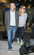 GUY RITCHIE AND JACQUI AINSLEY AT LAX