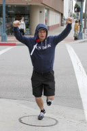 *EXCLUSIVE* Ryan Seacrest channels Rocky Balboa in the streets of Beverly Hills
