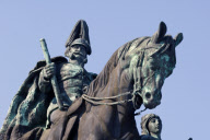 Das Reiterstandbild von Kaiser Wilhelm I am Deutschen Eck in Koblenz